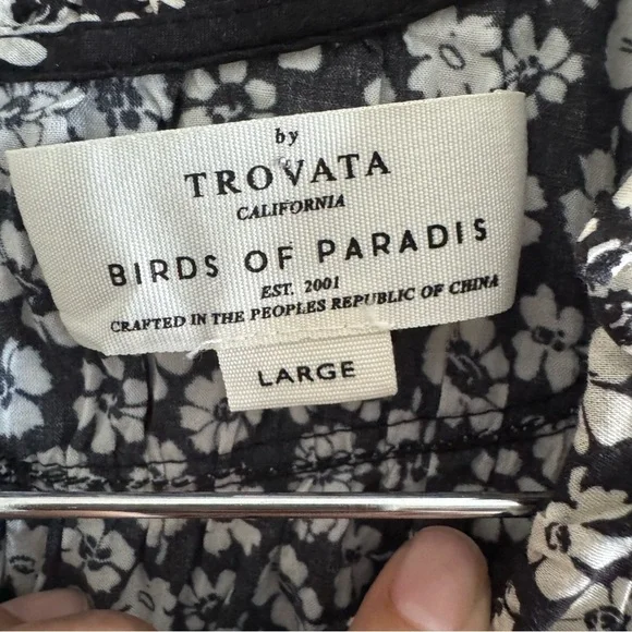 Trovata Nancy Ink Floral Midi Dress Large - Picture 8 of 10